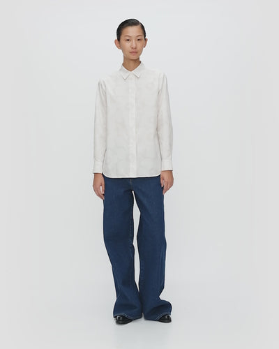 tilla unikko cotton poplin shirt - white