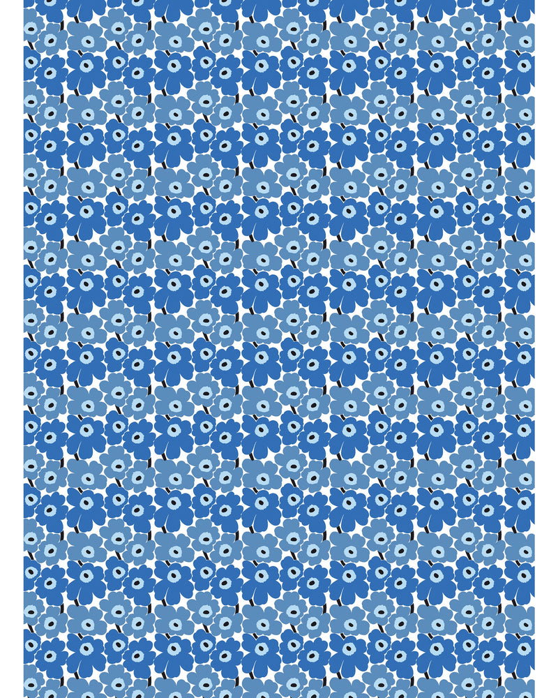 mini-unikko blue cotton fabric