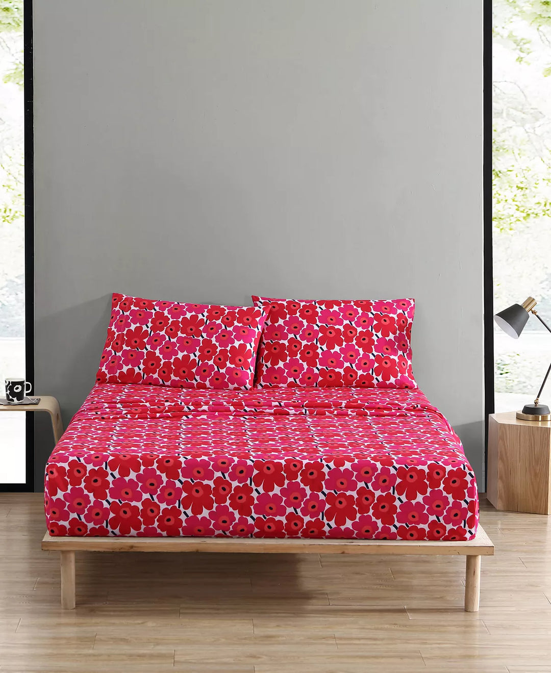 Marimekko Mini Unikko T200 RED QN Sheet Set COO - Queen store Sheet Set