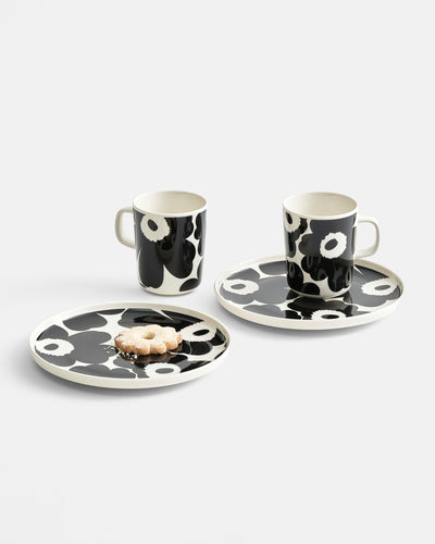 unikko breakfast set - 2 mugs, 2 plates