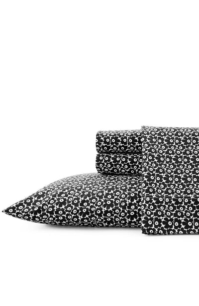 pikkuinen unikko black sheet set queen