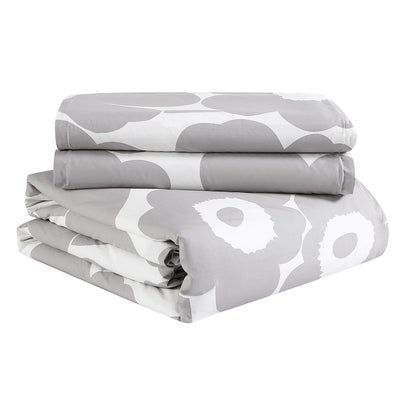 unikko grey king duvet set